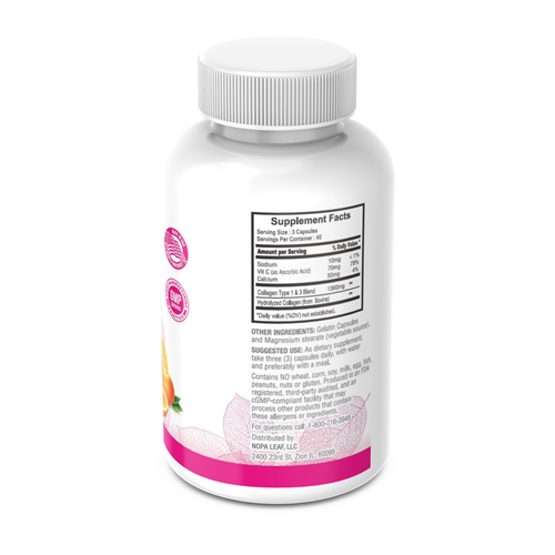 Hydrolyzed Collagen + Vitamin C | 1500mg Capsules x120 - Image 3