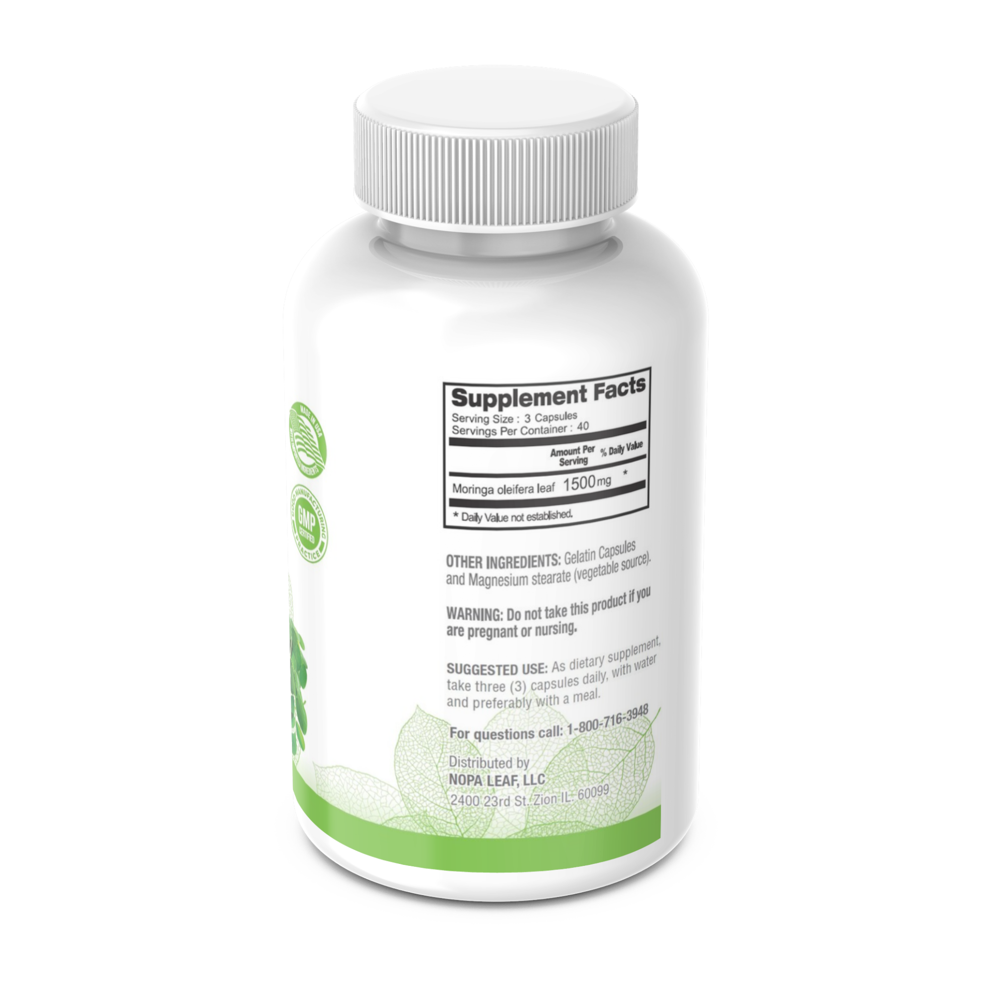 Moringa Oleifera – 1500mg Capsules x120 - Image 4