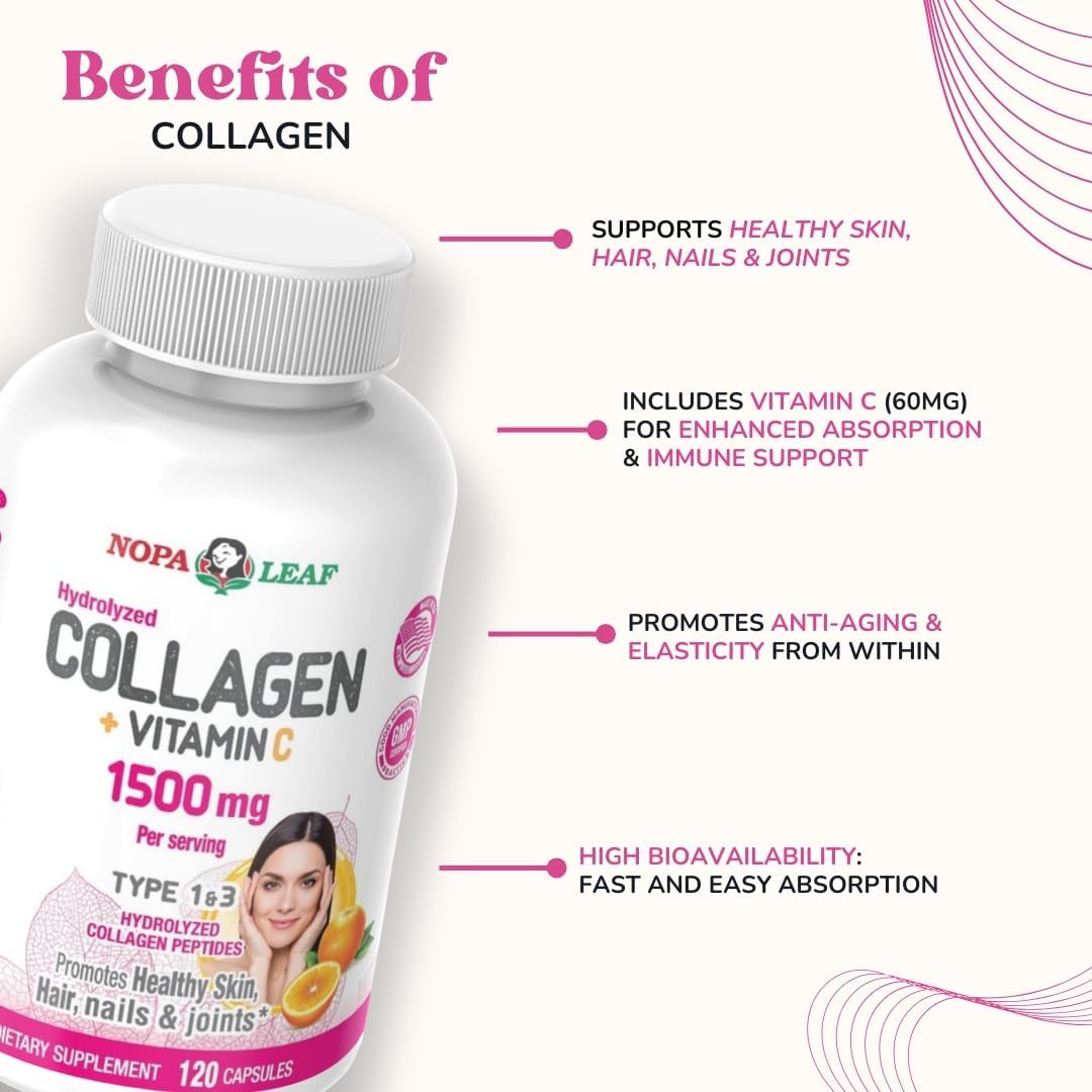 Hydrolyzed Collagen + Vitamin C | 1500mg Capsules x120 - Image 6