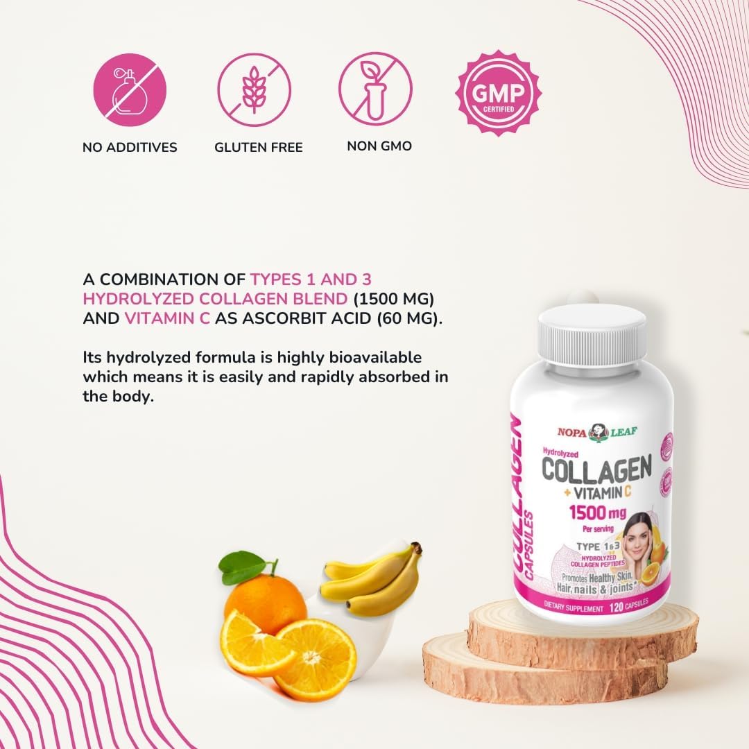 Hydrolyzed Collagen + Vitamin C | 1500mg Capsules x120 - Image 5