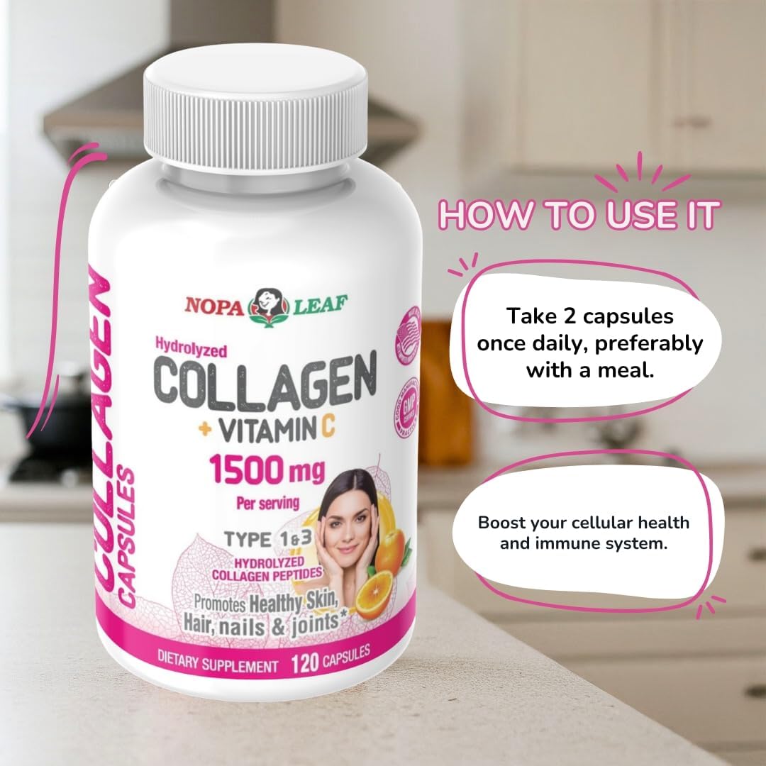Hydrolyzed Collagen + Vitamin C | 1500mg Capsules x120 - Image 4